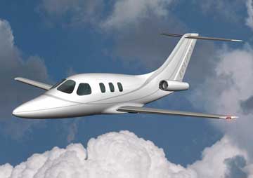 The Eclipse 500<SUP>TM</SUP>, a six-passenger jet made possible by revolutionary EJ22 turbofans, which are commercial derivatives of the GAP FJX­2 turbofan.